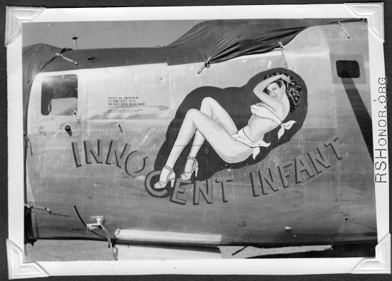 B-24 "Innocent Infant," serial  #44-49649, in CBI during WWII.