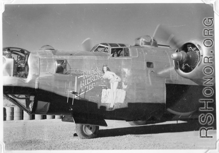 B-24L "Chuck's Chicken Coop," #44-41451, in the CBI during WWII. "B-24s in my squadron."