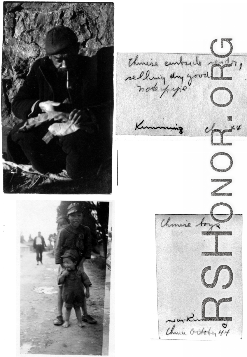 People around Kunming in 1944, during WWII.