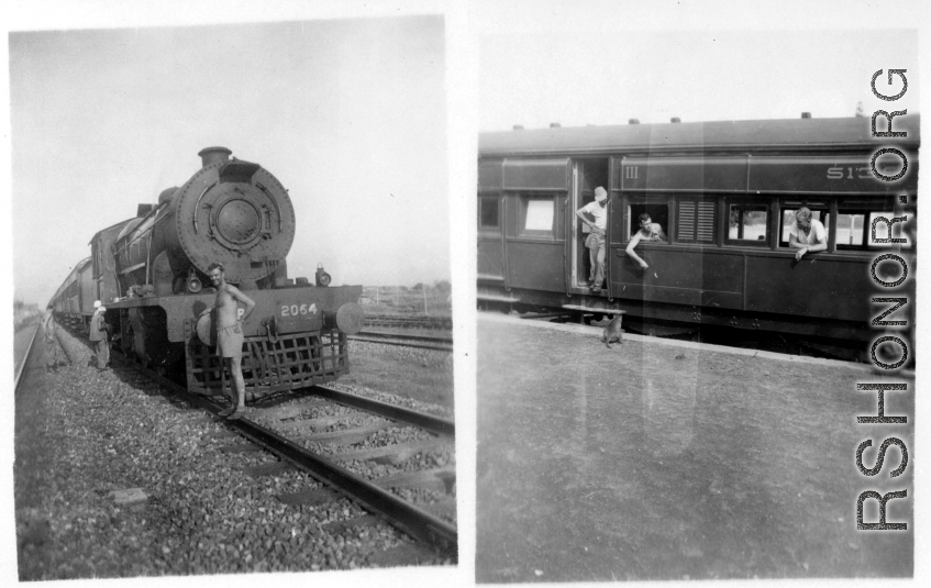 Railroad in India as seen by men of the 2005th Ordnance Maintenance Company during WWII.