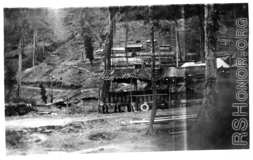 Engineer encampment along Burma road as seen by GI of 2005th Ordnance.