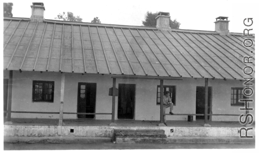 Hostel building at the American military Darjeeling Rest Camp, Darjeeling, India, during WWII.