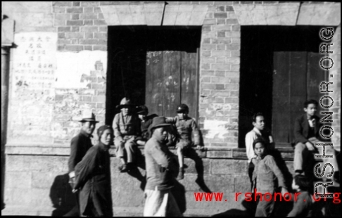 On the street in Guilin, Guangxi province, China, in 1944.