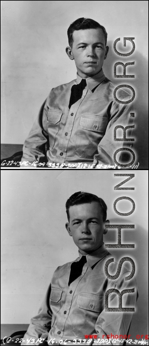 Portrait of 16th Combat Camera Unit photographer Hal Geer on December 15, 1942. During WWII.