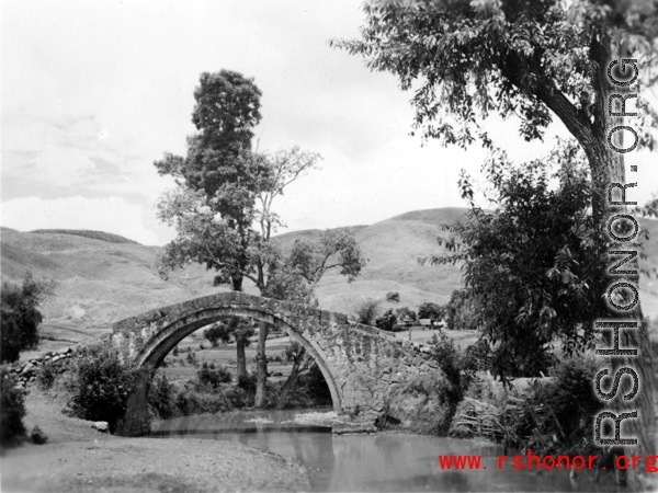 A small stone bridge in rural Yunnan province, China.  From the collection of Eugene T. Wozniak.