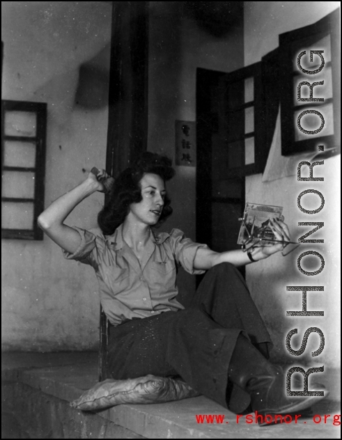 An American woman keeping up appearances in Guilin during WWII.
