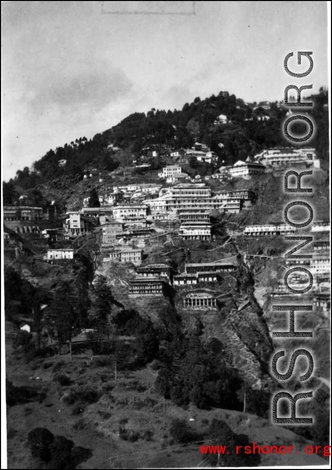 Hillside town near Mussorie, India, during WWII.  Local images provided to Ex-CBI Roundup by "P. Noel" showing local people and scenes around Mussorie India. 