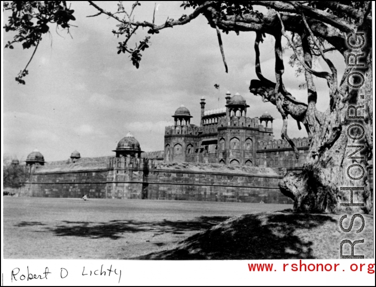 A fortress in India during WWII.  Photo from Robert D. Lichty.