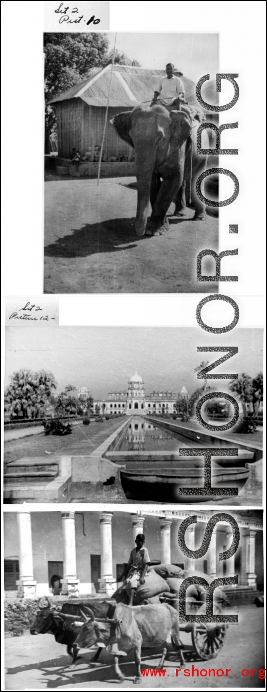 Scenes in India during WWII.  Image from Emery and Beth Vrana.