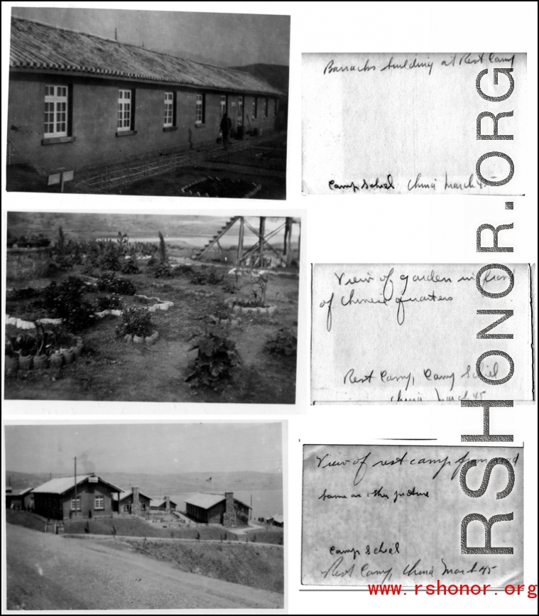 Buildings and grounds at Camp Schiel, Yunnan province, China, March 1945.