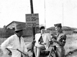 A woman being pulled in a rickshaw is stopped by an MP in the CBI.