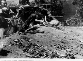 Mars Task Force men fight bittler battle for Burma Road.   U.S. Army photo from Raimon B. Cary.