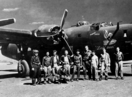 The B-24 "Little Flower" in the CBI during WWII.  Photo from Emery and Beth Vrana.