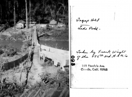 Village at Tagap, Burma, near the Burma Road, during WWII.  Photo by Frank Wright, 885th Ord. H.A.M. Co.