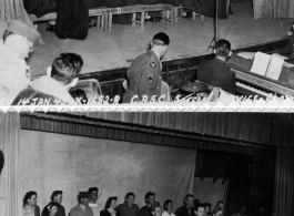 CASC Special Services variety show, January 14, 1945.  Photos by 16th Combat Camera Unit, provided by Dorothy Yuen Leuba.