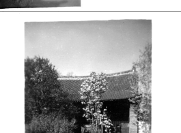 Temple and courtyard in China during WWII, near Kunming.