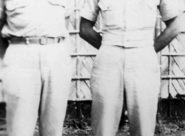 Lt. Keel and 1st/Sgt Klein pose for the camera in the CBI during WWII.