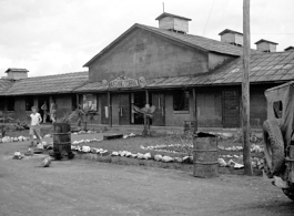 "The Mustang Corral" club at the American air base at Luliang in WWII in Yunnan province, China.