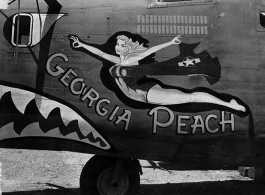 The Consolidated B-24 Liberator "Georgia Peach," serial #42-73445, in the CBI during WWII.  "A. B. Gerland, 1st Lt. A.C."