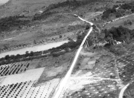 Bombing of small road bridge in either SW China (esp. Guangxi), or Burma, or French Indochina during WWII.