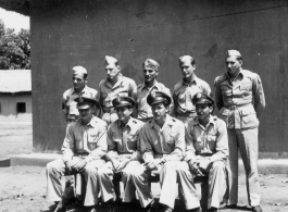 Unknown B-24 bomber crew in the India during WWII.