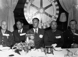 VIPs at Southwestern Association University Of Kunming, Yunnan Province, on December 15, 1944.   Photo by Pfc. Thomas F. Melvin.