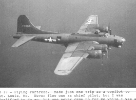 Aircraft flown by Richard D. Harris during WWII--B-17 and B-24.