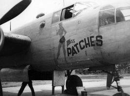 A B-25 Mitchell named 'Miss Patches' in the CBI.