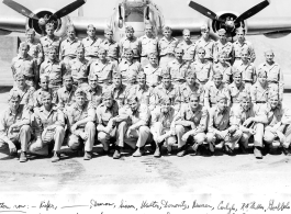 Flight group of 24th Mapping Squadron at APO 690, Gushkara, India.  With B-24/F-7.