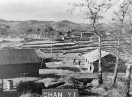 Barracks area at Zhanyi, Yunnan, China, during WWII.