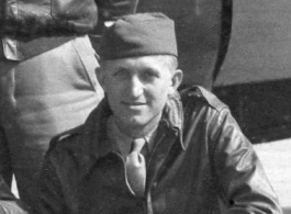 Radio operation T/Sgt. Boleslaw A. Skurnowicz as member of crew of B-24 during training stateside.  Boleslaw A. "Benny" Skurnowicz was born in Shenandoah, Pennsylvania in 1921. He was one of six children of Polish immigrant parents. Polish was spoken in the home and Benny learned to speak English in elementary school.  His father, a coal miner, died from Miner’s Asthma when Benny was thirteen. Benny was a good a good student, but had to leave school to help support the family. He worked various jobs before 