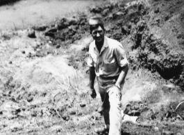 M/Sgt. Hagerty at Luliang Air Base, Yunnan, China, during 1945.  From the collection of David Axelrod.