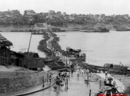 The floating bridge at Liuzhou, Guangxi province. Looking north towards the main city.  From the U.S. Government sources.