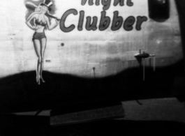 The B-24 "Night Clubber" in the CBI during WWII.   From the collection of Robert H. Zolbe.