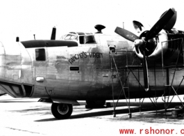 Pancho's Virgin, a transport plane based on the B-24 air frame.  From the collection of David Firman, 61st Air Service Group.