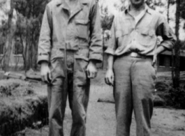 Thomas Clougherty and Leo Flanagan at Yangkai during WWII.