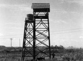 A well and water tower at an American base in Guangxi, probably Liuzhou, but maybe Guilin during WWII.   From the collection of Hal Geer.