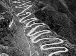 Famous turns on the Burma road... although actually in China proper, on the road between Kunming and Chongqing. During WWII.