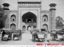 Entrance to Red Fort in (old) Delhi during WWII.