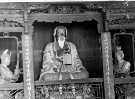 Buddha in temple near Kunming during WWII. March, 1945.