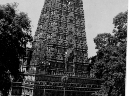 Buddhist temple near the 1311th AAFBU base, Gaya, India, during WWII.