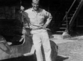 A GI with Jeep in the CBI.