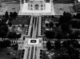 Taj Mahal from the air during WWII.  Photo from Melvin S. Kaye.