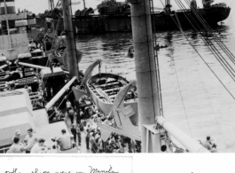 Other ships were in Manila harbor as CBI veterans made their way back to the US after the war.