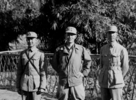 38th Chinese Division generals Ho, Sun, Tong. Photo from Lt. Col. Charles E. Mason.