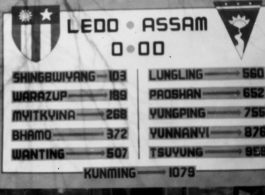 Stilwell Road sign, marking Ledo and Assam.