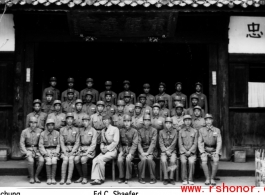 Chinese officers at Lanchung during WWII.  Photo from Ed C. Shaefer.