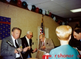 CBI veterans at veterans event, possibly CBIVA, many years after the war.