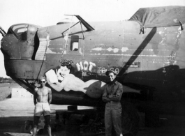 B-24 Liberator "Hot To Go" in the CBI during WWII.