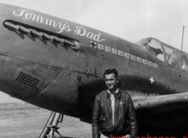 Maj. John C. Herbst, CO of the 74th FS/23rd FG, with his P-51 Mustang.